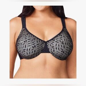 Olga Sheer Leaves Lace Full-Coverage Minimizer Bra 35519 36DD